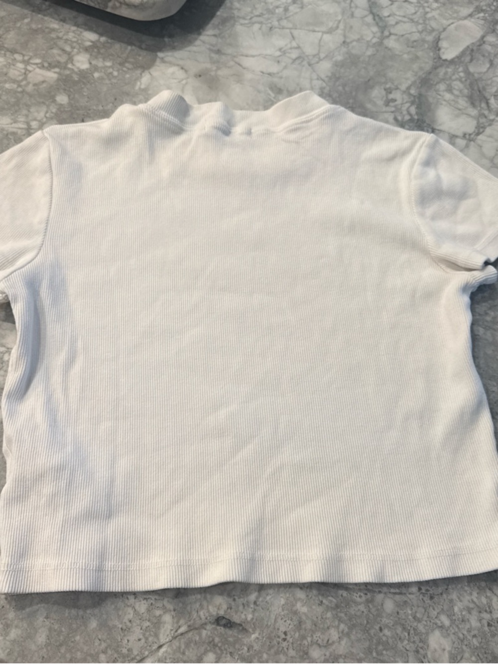 Madhappy Kids White Ribbed Short-Sleeve Tee